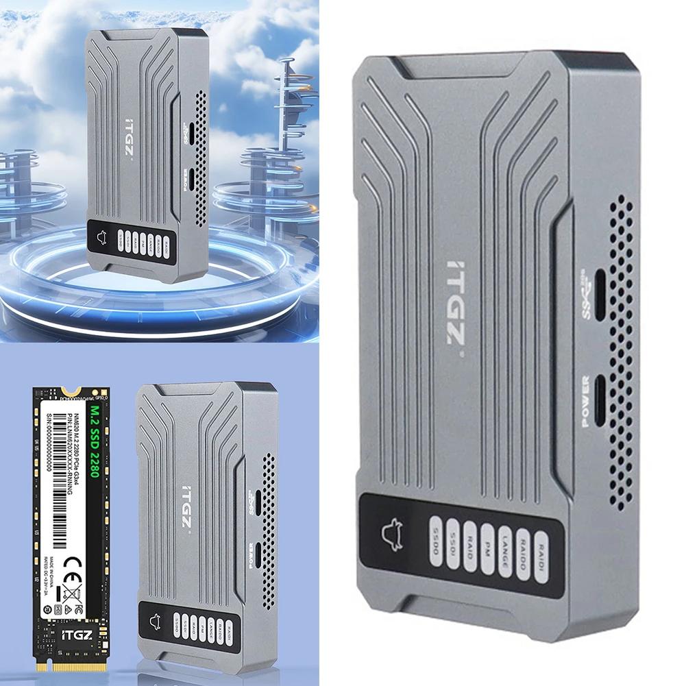 M.2 NVME SSD RAID ̽ ָ Ʈ ̺ Ŭ, 20Gbps   M.2 SSD Ŭ, M Ű USB3.2 Gen2,  ƺ PC